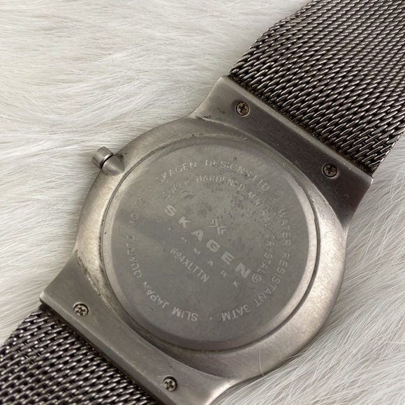 Skagen Denmark Titanium Blue Face Stainless Steal Watch Water Resistant - Picture 4 of 5